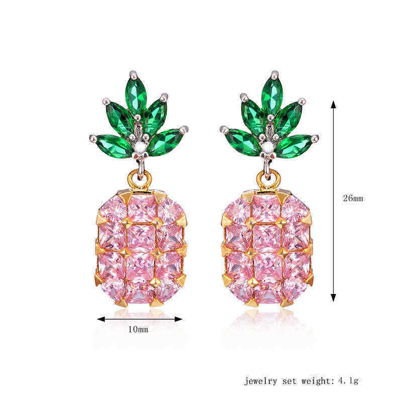 Cute-Pineapple-Earrings-New-Fashion-Shiny-Zircon-Inlay-Exquisite-Ear-Stud-Clothing-Accessories-1170026