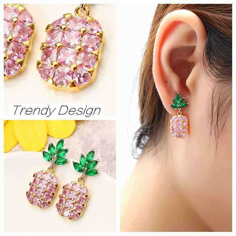 Cute-Pineapple-Earrings-New-Fashion-Shiny-Zircon-Inlay-Exquisite-Ear-Stud-Clothing-Accessories-1170026