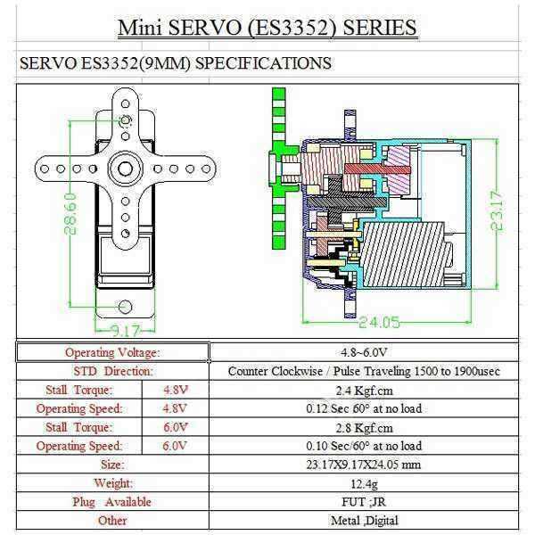 EMAX-ES3352-124g-Mini-Metal-Gear-Digital-Servo-for-RC-Airplane-940118