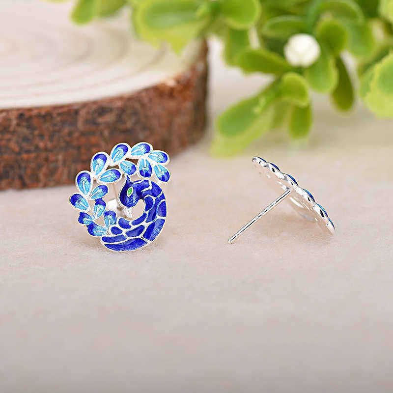 Elegant-Painting-Blue-Peacock-Silver-Plated-Ear-Stud-Retro-Enamel-Earrings-for-Women-1256714