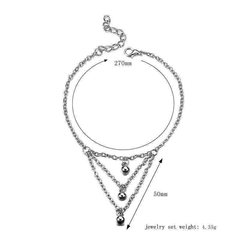 Elegant-Three-Layer-Bell-Pendant-Platinum-Plated-Foot-Chain-Best-Friend-Anklet-1157370