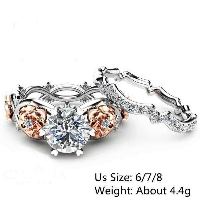 Elegant-Zircon-Inlaid-Rose-Gold-Flower-Heart-Hollow-Platinum-Ring-Set-Gift-for-Women-1226433