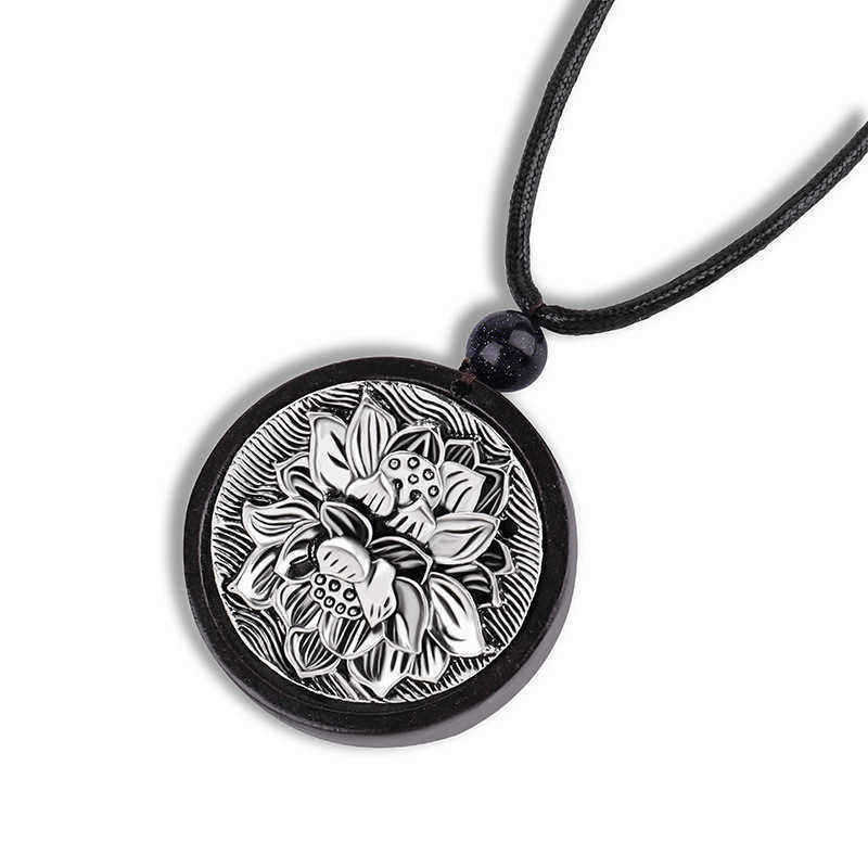 Ethnic-Black-Ebony-Lotus-Pendant-Necklace-Black-Wooden-Retro-Necklace-For-Women-Men-1469722