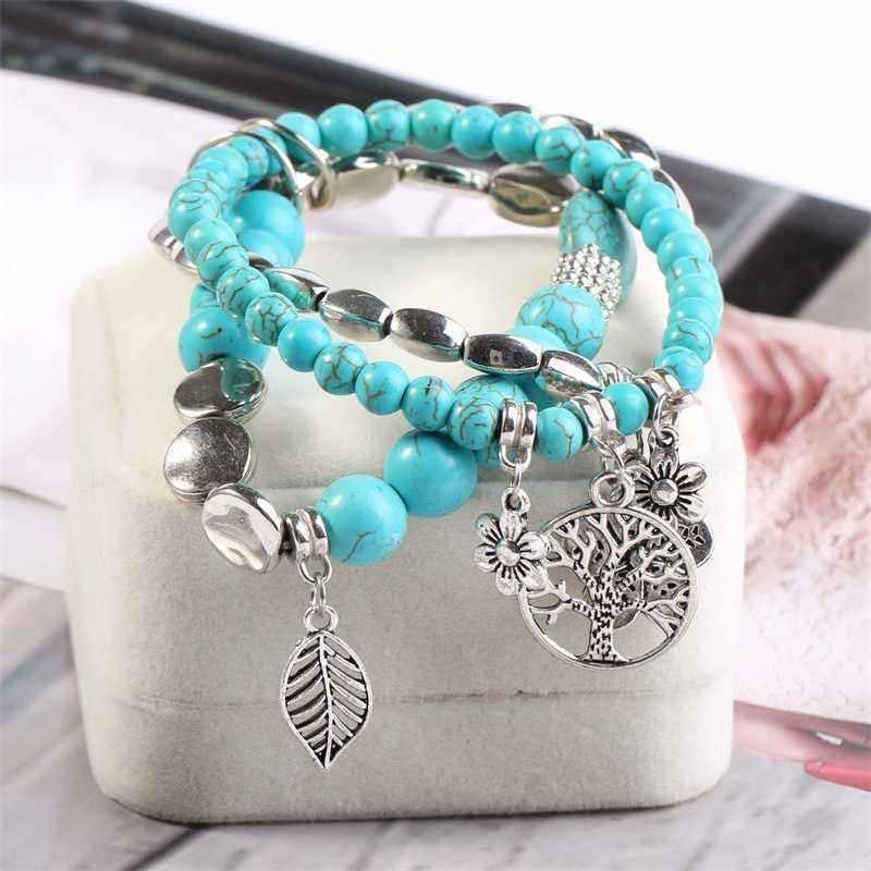 Ethnic-Blue-Turquoise-Beaded-Bracelet-Hollow-Tree-Leaves-Flower-Plant-Charm-Multilayer-Jewelry-1323922