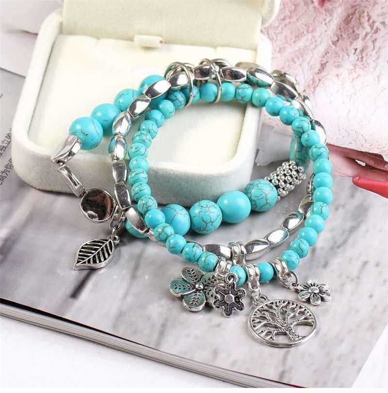 Ethnic-Blue-Turquoise-Beaded-Bracelet-Hollow-Tree-Leaves-Flower-Plant-Charm-Multilayer-Jewelry-1323922