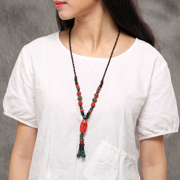 Ethnic-Ceramic-Beads-Tassel-Pendant-Necklace-Ethnic-Adjustable-Long-Necklace-for-Women-1289954