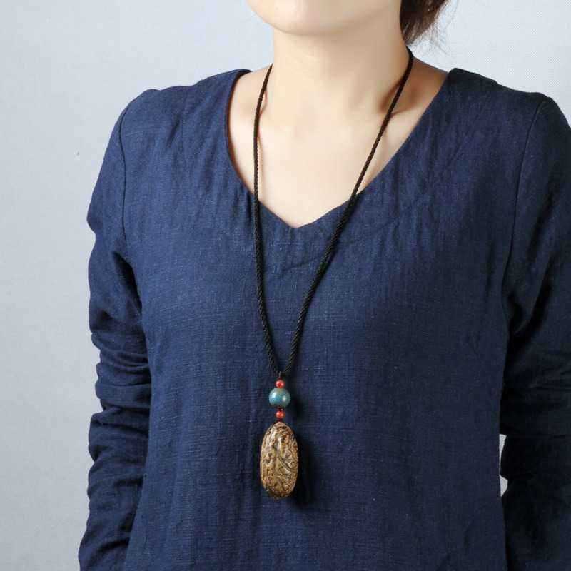 Ethnic-Handmade-Bodhi-Pendant-Necklace-Long-Style-Stone-Sweater-Necklace-Unisex-1419285