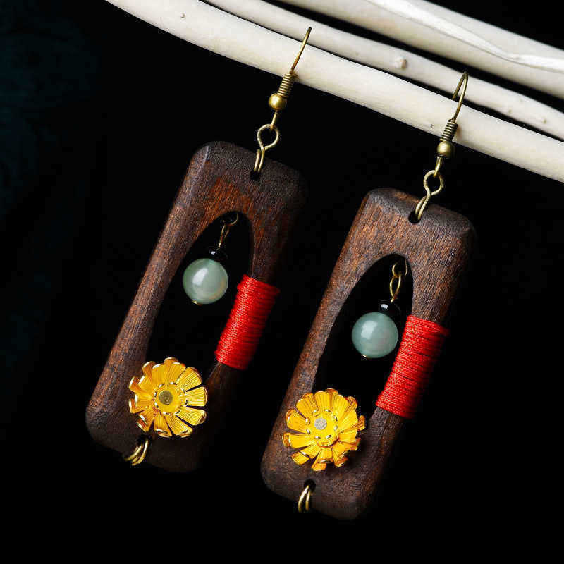 Ethnic-Handmade-Wood-Jade-Earring-Vintage-Gold-Daisies-Flower-Dangle-Ear-Drop-for-Women-1288408