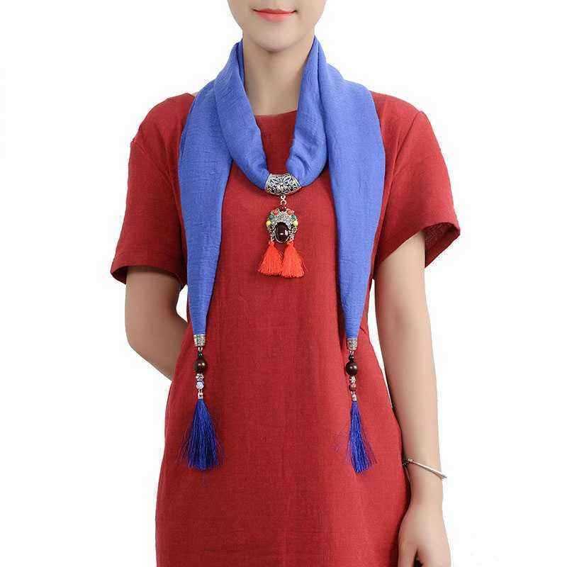 Ethnic-Multifunction-Women-Necklace-Tassel-Pendant-Vintage-Cotton-Scarf-Clothing-Accessories-Gift-1190338