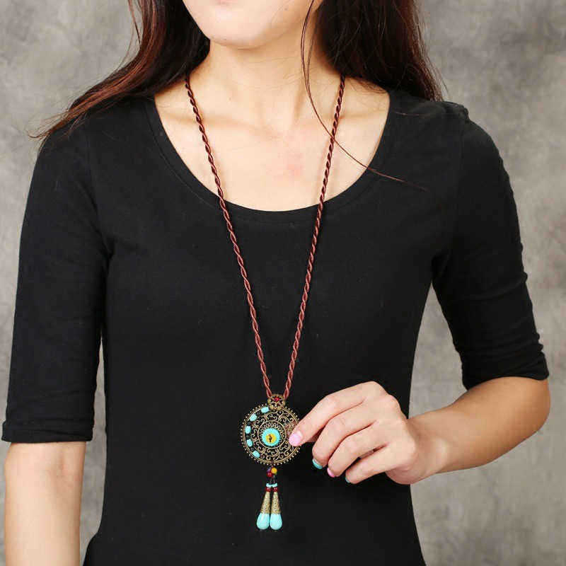 Ethnic-Round-Tassels-Necklace-Long-Style-Alloy-Necklace-For-Women-1419216