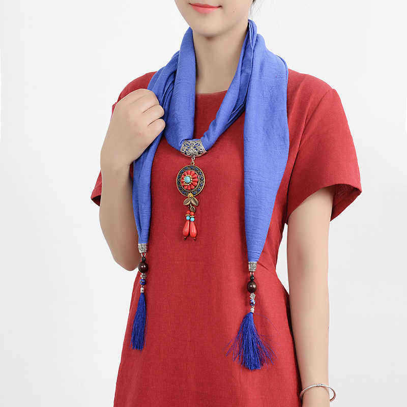 Ethnic-Turquoise-Necklace-Cotton-Scarf-Bohemian-Flower-Leaf-Tassel-Clothing-Accessories-Gift-1190824