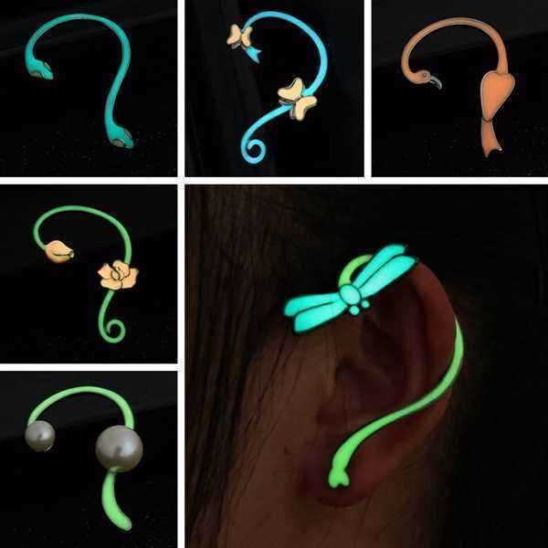 European-Creative-Luminous-Ear-Clip-Animal-Flower-Wrap-Earring-Cuff-1007744