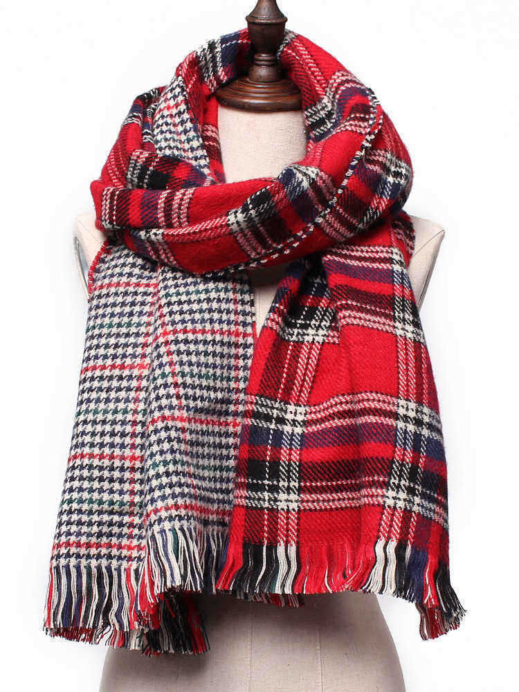 Fashion-Casual-Colorful-Plaid-Double-Faced-Knitted-Tweed-Scarf-Shawl-954616