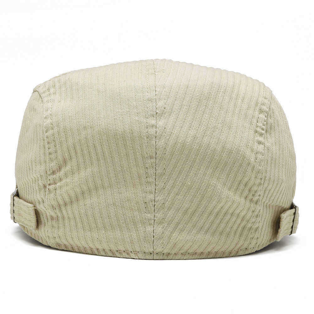 Fashion-Mens-Cotton-Stripe-Painter-Beret-Caps-Outdoor-Adjustable-Newsboy-Peaked-Cap-1354509