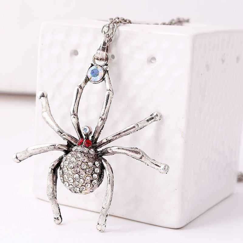 Fashion-Spider-Pendant-Rhinestone-Chain-Antique-Silver-Necklace-Womens-Jewelry-1216848