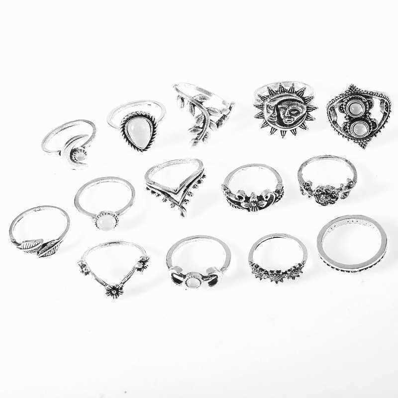 Fashion-Sunflower-Moon-Sun-Rings-Set-14-Pieces-Rhinestone-Ring-Kit-For-Women-1449928