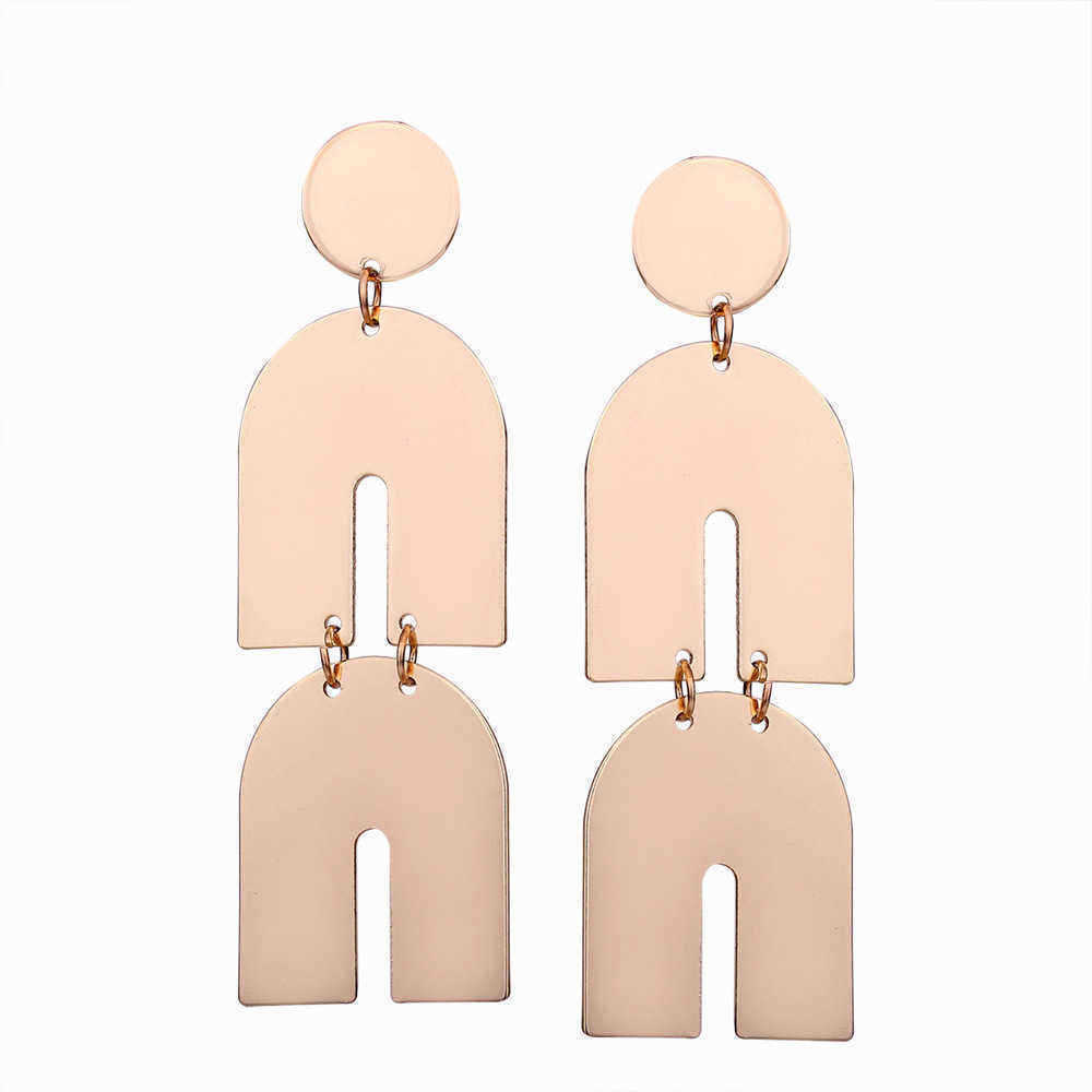 Fashion-Zinc-Alloy-Irregular-Ear-Stud-Glossy-Metal-Exaggerated-Earrings-for-Women-1257181