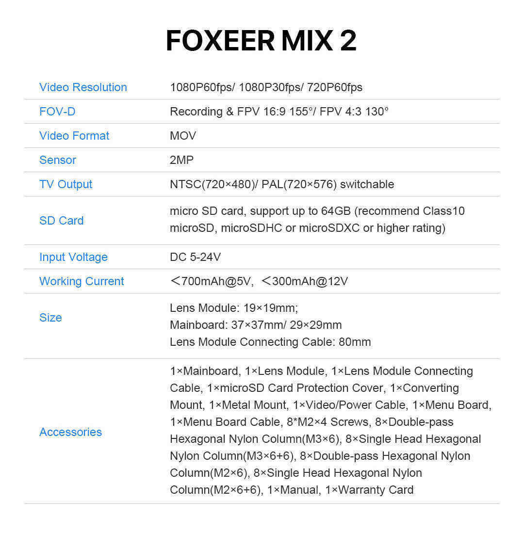 Foxeer-Mix-2-1080P-60fps-DVR-HD-Recording-Mini-FPV-Camera-Low-Latency-FOV-155-Degree-No-Freeze-For-R-1525853