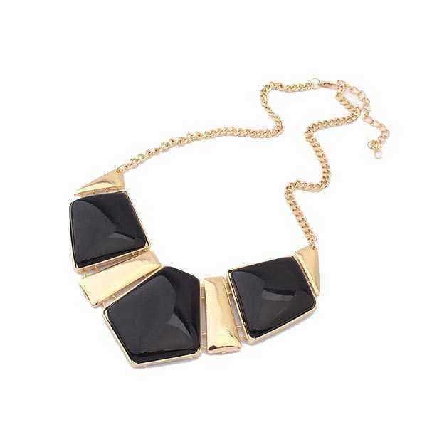 Geometric-Pendant-Statement-Necklace-Gold-Plated-Chain-Choker-928010