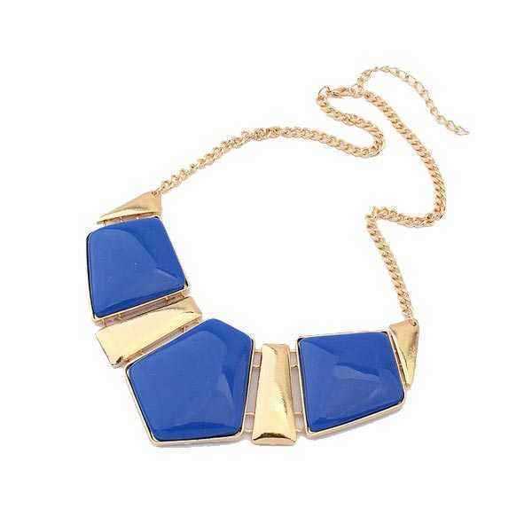 Geometric-Pendant-Statement-Necklace-Gold-Plated-Chain-Choker-928010