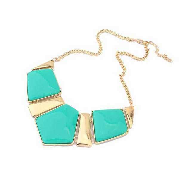 Geometric-Pendant-Statement-Necklace-Gold-Plated-Chain-Choker-928010