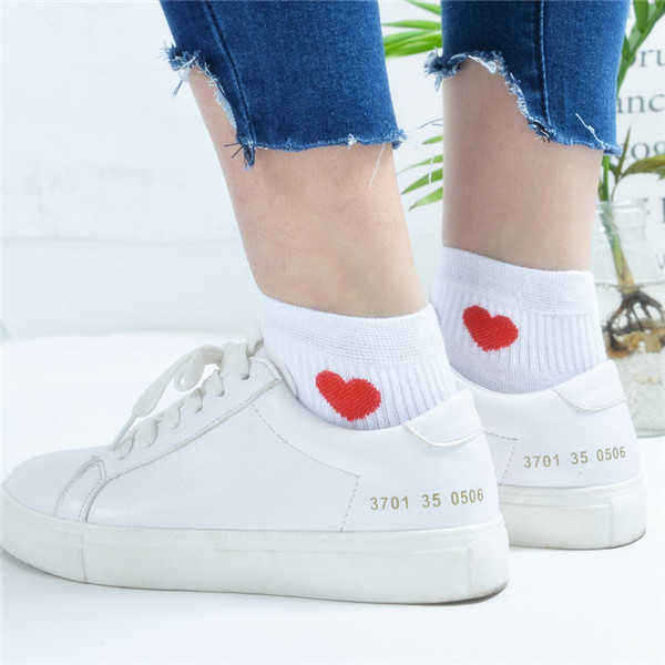 Girls-Women-Cotton-Love-Heart-Socks-Casual-College-Style-Soft-Ankle-Low-Boat-Socks-1128174