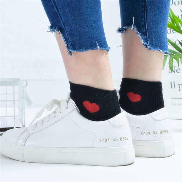 Girls-Women-Cotton-Love-Heart-Socks-Casual-College-Style-Soft-Ankle-Low-Boat-Socks-1128174