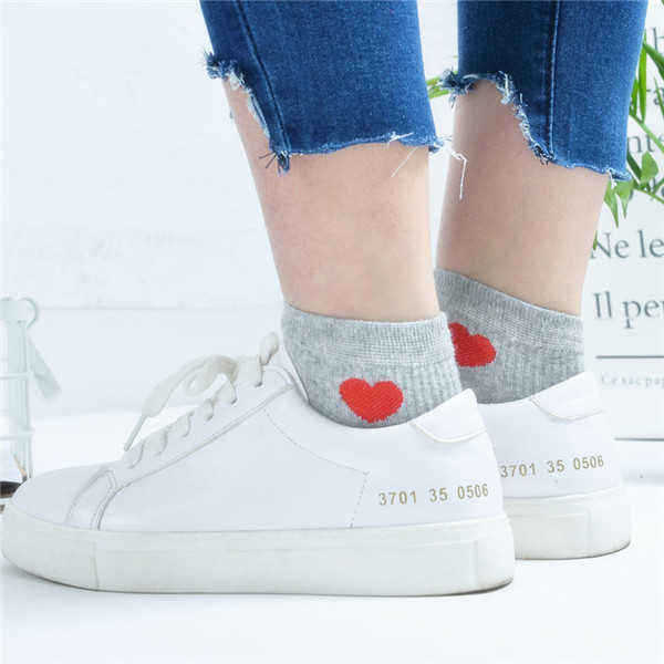 Girls-Women-Cotton-Love-Heart-Socks-Casual-College-Style-Soft-Ankle-Low-Boat-Socks-1128174