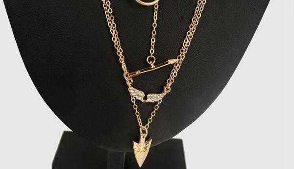 Gold-4-Layers-Angel-Wing-Arrows-Triangle-Pendant-Charm-Necklace-966326