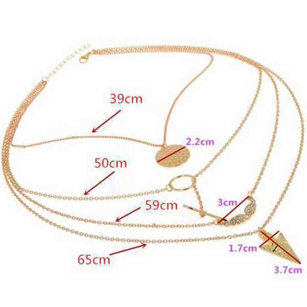 Gold-4-Layers-Angel-Wing-Arrows-Triangle-Pendant-Charm-Necklace-966326