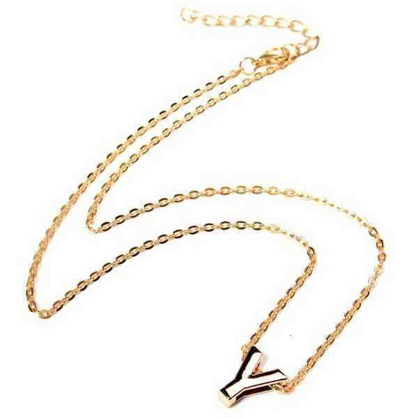 Gold-Plated-Letter-Alphabet-Name-Pendant-Chain-Necklace-Unisex-Jewelry-959751