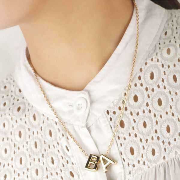 Gold-Plated-Letter-Alphabet-Name-Pendant-Chain-Necklace-Unisex-Jewelry-959751