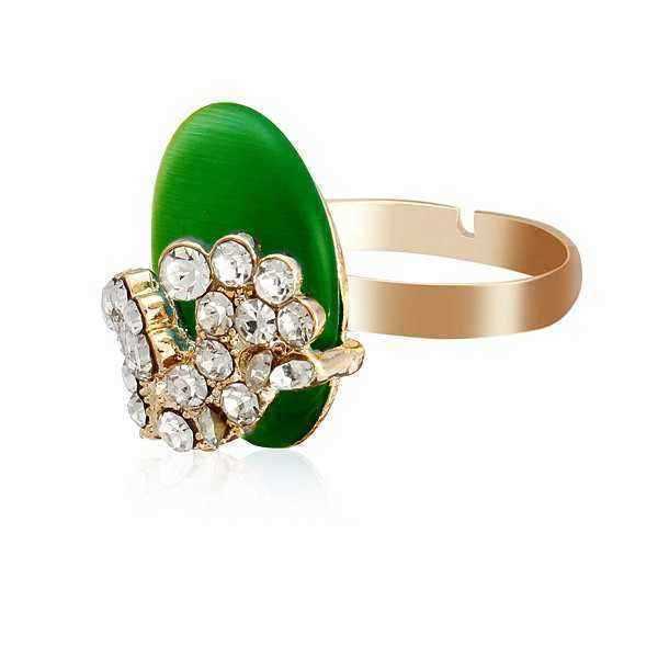 Gold-Plated-Lovely-Crystal-Little-Feet-Alloy-Opal-Rings-For-Women-939974