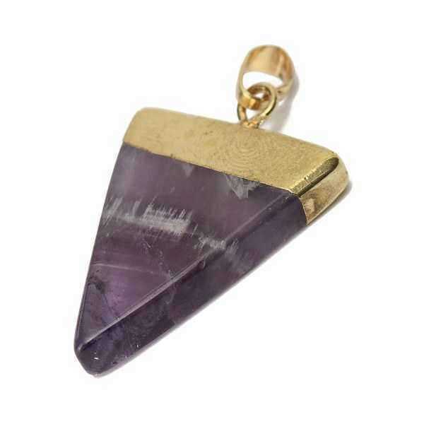 Gold-Plated-Triangle-Natural-Stone-Quartz-Necklace-Pendant-968395