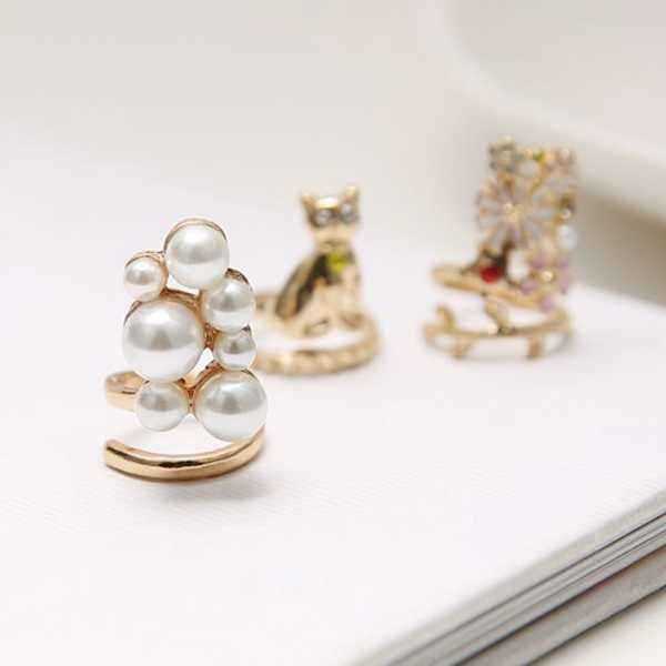 Gold-Plated-Women-Jewelry-Flower-Cute-Cat-Pearl-Nail-Ring-1000508