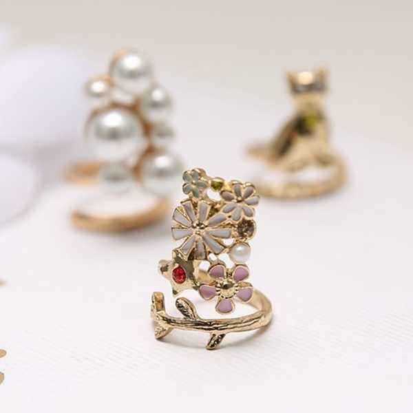 Gold-Plated-Women-Jewelry-Flower-Cute-Cat-Pearl-Nail-Ring-1000508