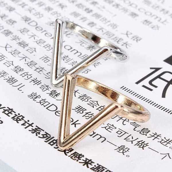 Gold-Silver-Plated-V-Shape-Arrow-Shape-Knuckle-Finger-Ring-918713