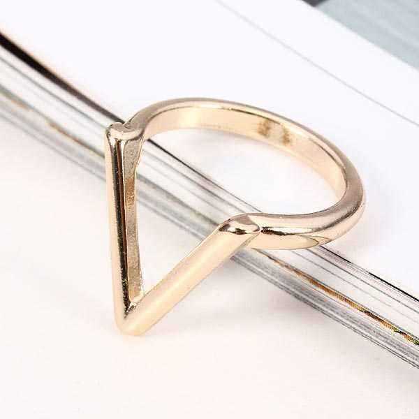 Gold-Silver-Plated-V-Shape-Arrow-Shape-Knuckle-Finger-Ring-918713