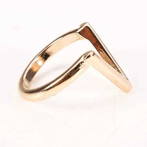 Gold-Silver-Plated-V-Shape-Arrow-Shape-Knuckle-Finger-Ring-918713