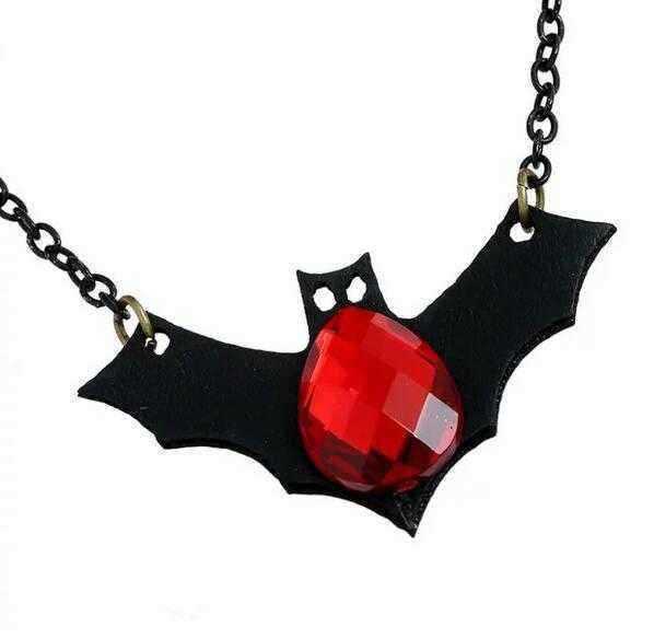 Gothic-Black-Lace-Choker-Red-Heart-Drop-Zircon-Necklace-Halloween-Jewelry-1202500