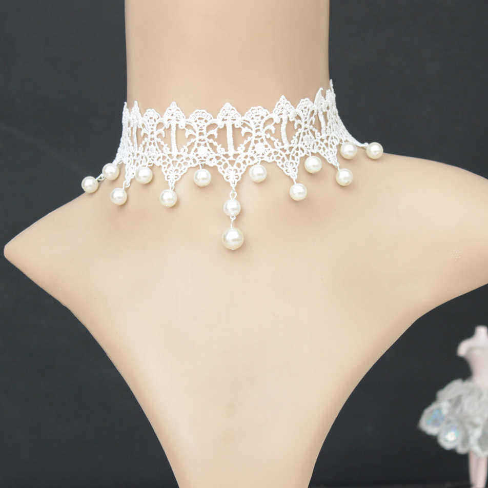 Gothic-Retro-White-Lace-Collar-Pearl-Pendant--Necklace--Wedding-Bridal-Accessories-980726