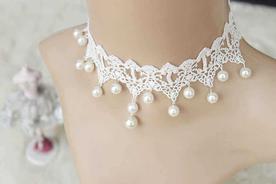 Gothic-Retro-White-Lace-Collar-Pearl-Pendant--Necklace--Wedding-Bridal-Accessories-980726