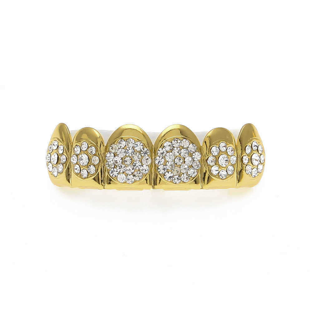 Green-Copper-Plated-Silver-Gold-Teeth-Top-amp-Bottom-Mouth-Bling-Caps-1254180