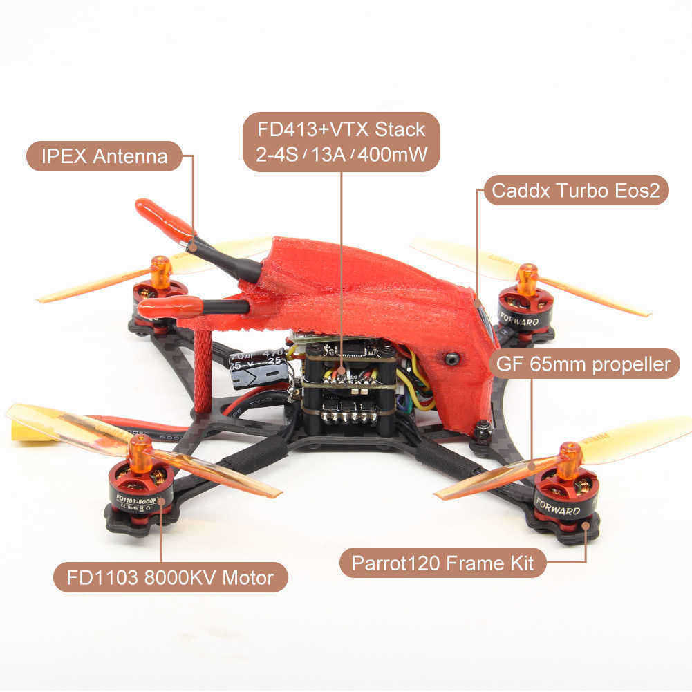 HGLRC-Parrot120-120mm-F4-25-Inch-Toothpick-FPV-Racing-Drone-PNP-BNF-w-400mW-VTX-Turbo-Eos2-Camera-1556097