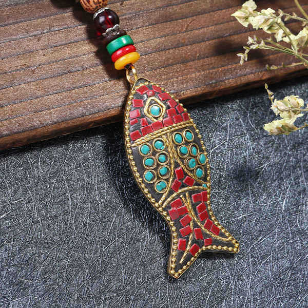 Handmade-Nepal-Buddhist-Mala-Wood-Beaded-Necklace-Fish-Pendant-Long-Statement-Necklace-for-Women-Men-1271798