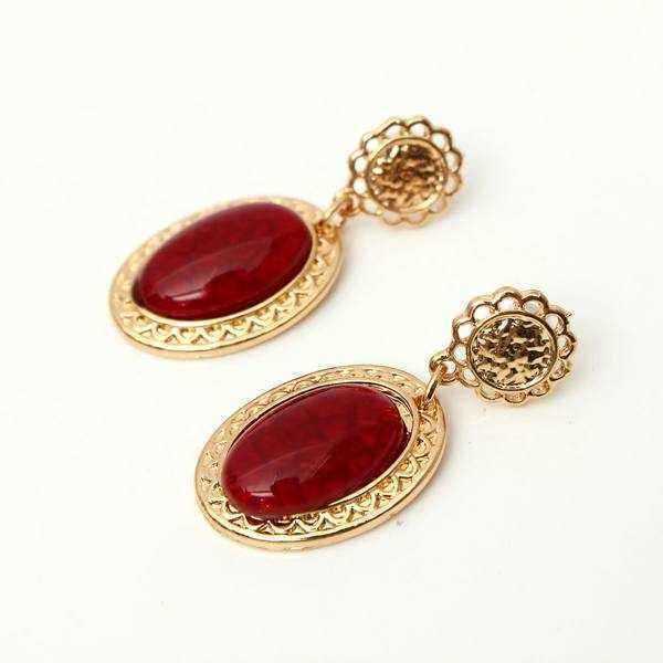 Hollow-Flower-Water-Drop-Oval-Gem-Dangle-Earrings-For-Women-975491