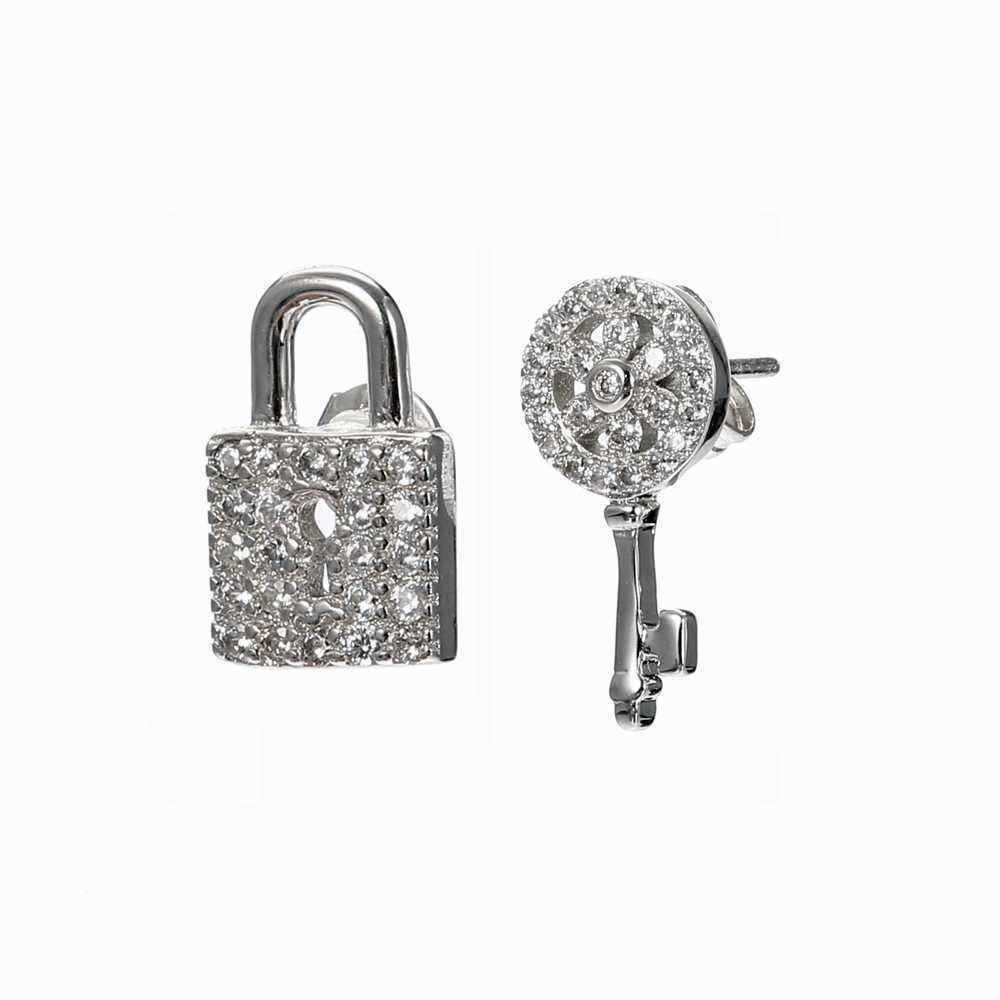 JASSYreg-Asymmetric-Stud-Earrings-Open-the-Lock-with-Key-925-Sterling-Silver-Earring-for-Women-1307847