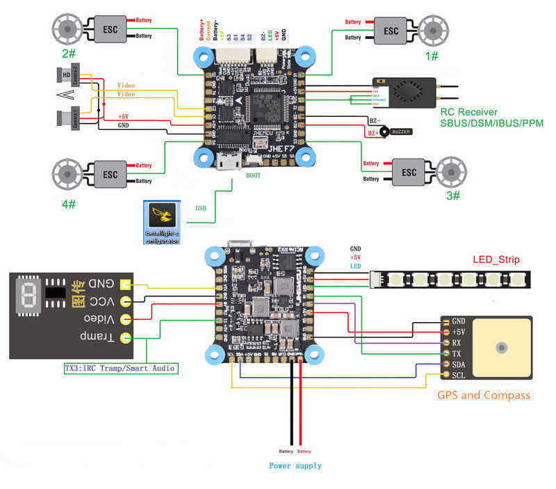 JHEMCU-305x305mm-Dual-Gyro-F7-Flight-Controller-AIO-OSD-5V-8V-BEC-amp-Black-Box-for-RC-Drone-FPV-Rac-1460428