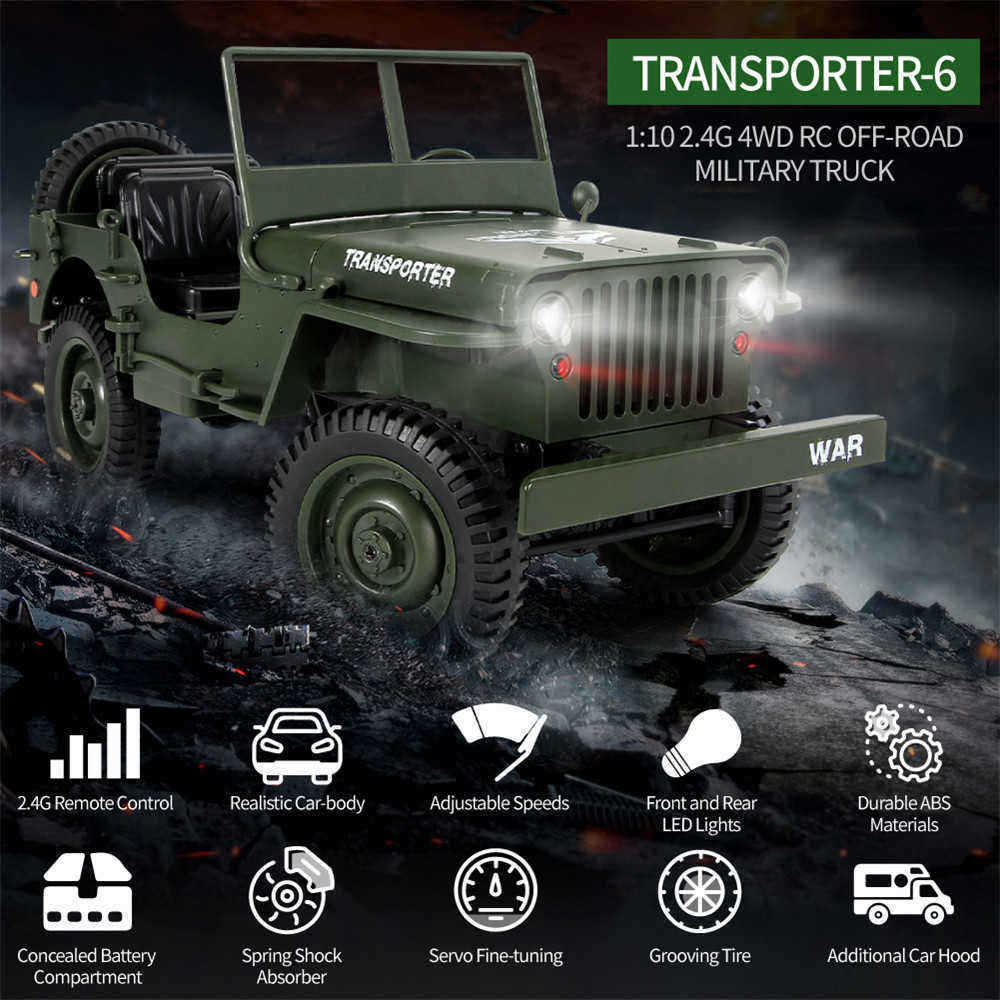 JJRC-Q65-24G-110-Jedi-Proportional-Control-Crawler-Military-Truck-4WD-Off-Road-RC-Car-With-Canopy-LE-1410857