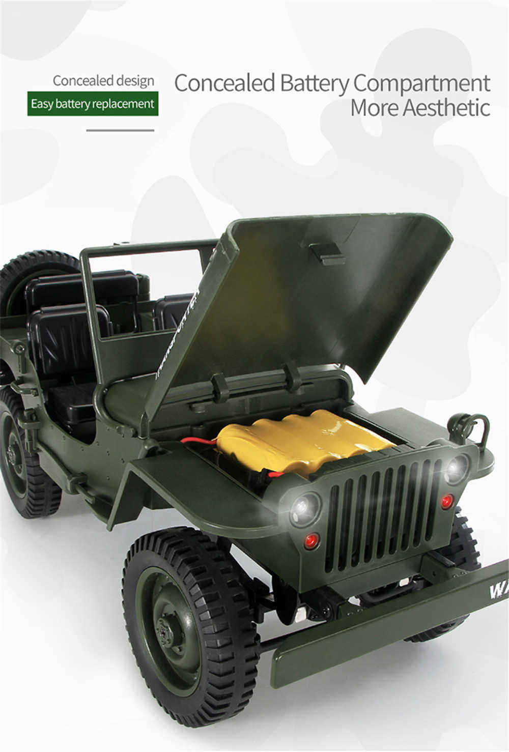 JJRC-Q65-24G-110-Jedi-Proportional-Control-Crawler-Military-Truck-4WD-Off-Road-RC-Car-With-Canopy-LE-1410857